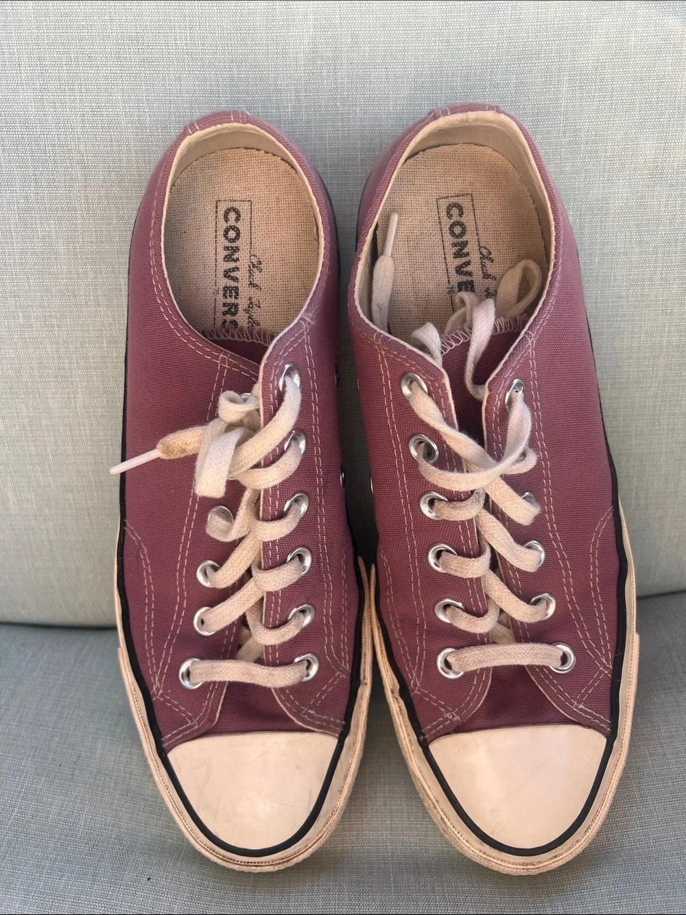 Converse Low-Top Canvas Sneakers in Dusty Rose